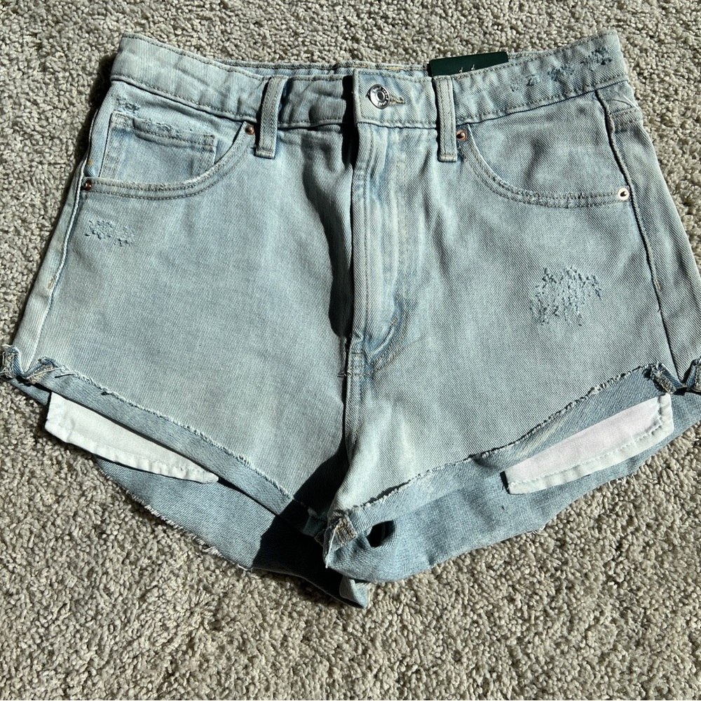 Wild Fable Blue Jean Shorts High-Waisted Distressed